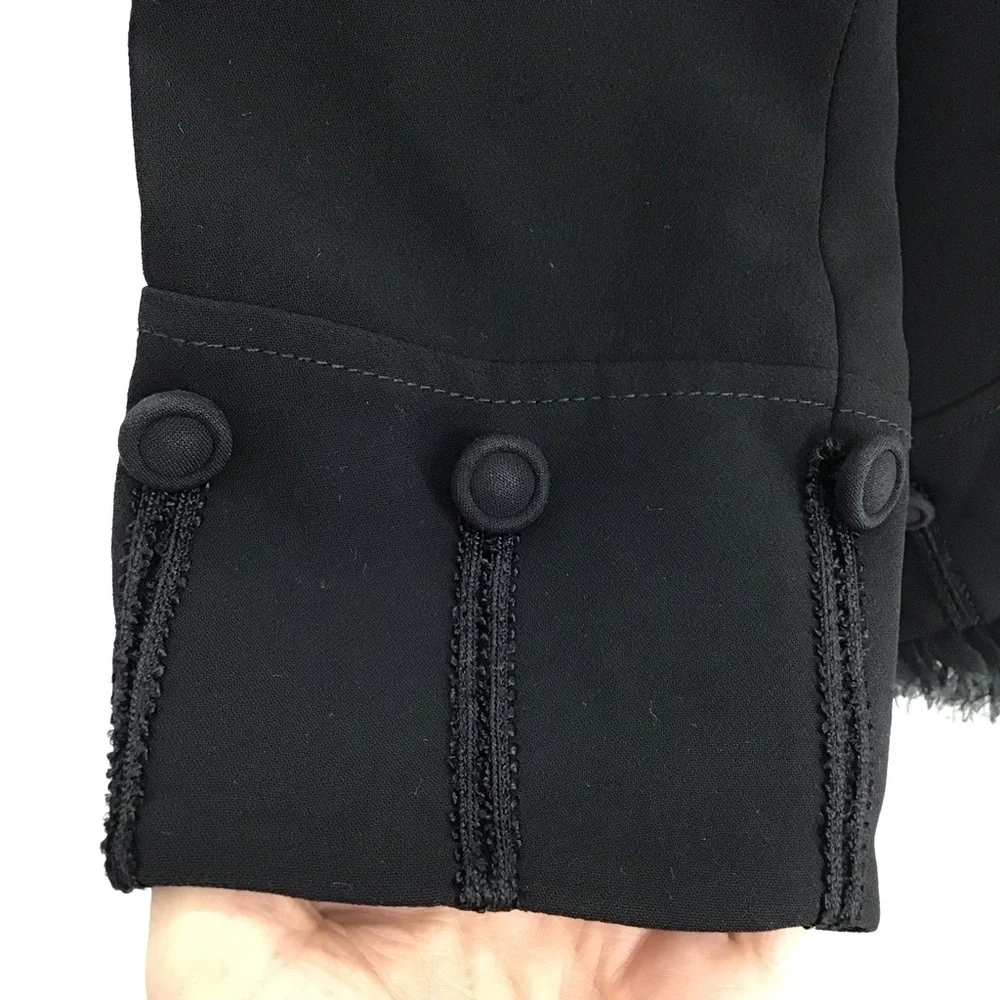 Soft Surroundings Stratford Military Style Jacket Blazer Steam Punk Black Size M - Picture 6 of 10
